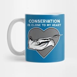 Stingray Conservation Heart Mug